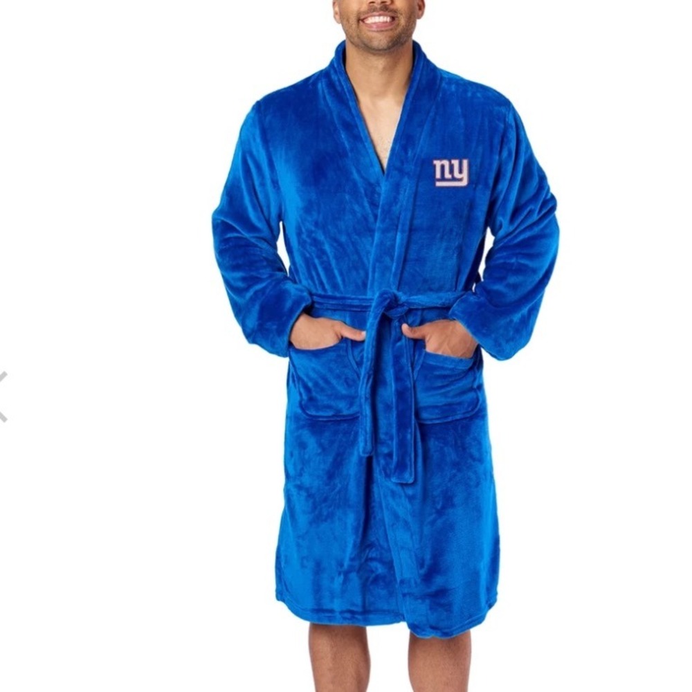 NFL New York Giants Men's Royal Blue Northwest Silk Touch Bath Robe L XL